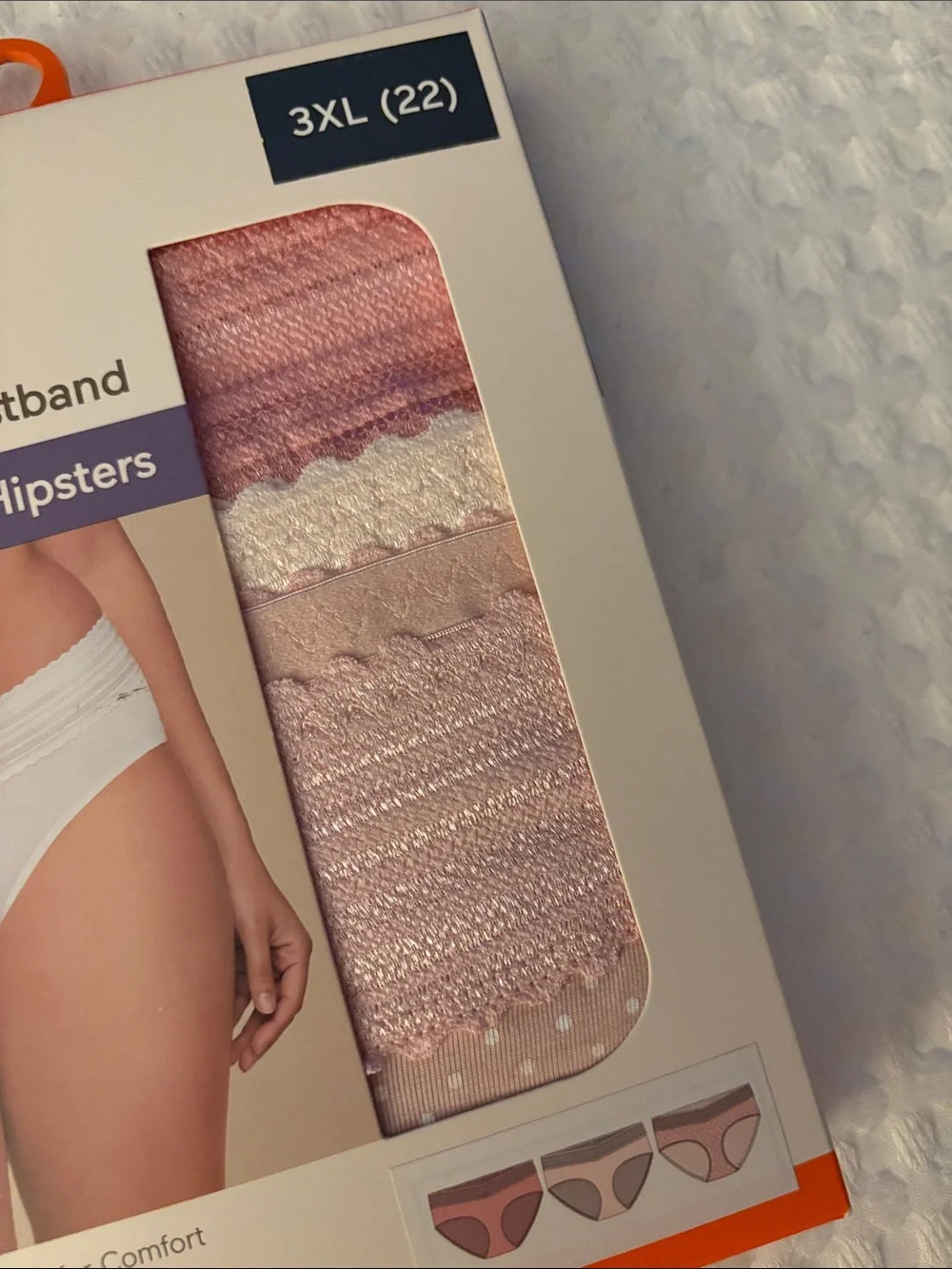 WARNERS COTTON AND LACE HIPSTER PANTIES